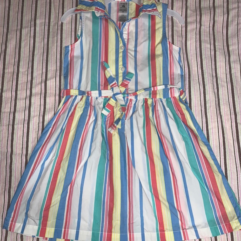 Colorful Striped Kids Dress